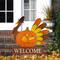 Glitzhome® 2.5ft. Thanksgiving Metal Turkey Yard Stake or Wall Décor